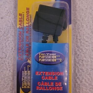 Sony PlayStation 1 & 2 Controller Extension Cable. (Black) (6 Ft)